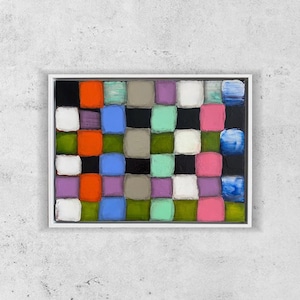 Pintura abstracta, arte mural moderno, pintura acrílica original, obra de arte enmarcada, arte contemporáneo, pintura hecha a mano, arte de diseño de interiores, regalo