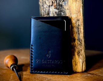 The Anvil – Handmade Leather Wallet from 21 Bastards Leather  | Slim Front Pocket Wallet | Minimalist EDC | Made in USA