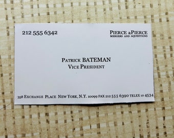 Patrick Bateman business card from “American Psycho” Sticker