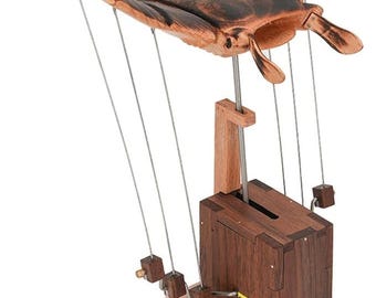 Latająca Manta Ray Automata drewniana rzeźba kinetyczna Mechaniczna Manta Drewniana sztuka dekoracja domu