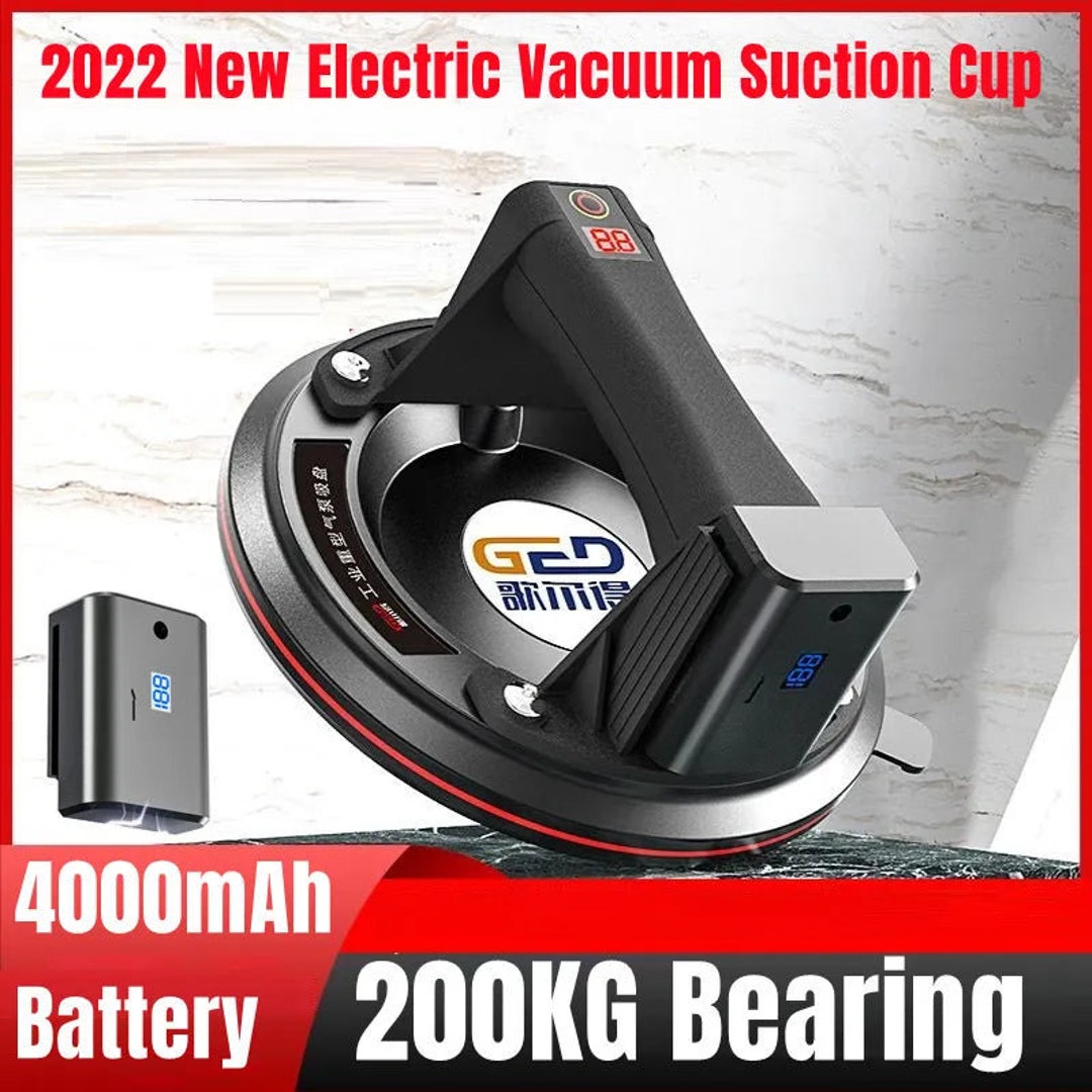 8 Inch 4000mah Electric Vacuum Suction Cup 200kg Bearing Capacity Heavy ...