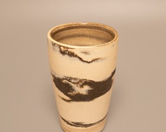 Tall marbled clay cup 4
