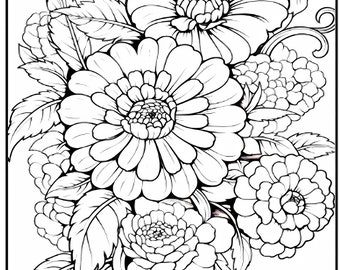Simple Flowers: Simply Satisfying Large Print Coloring Book for Seniors and  Adults with 50 Flower Illustrations.: Adult Coloring Book For Anxiety And  Depression by Coloringship Studio