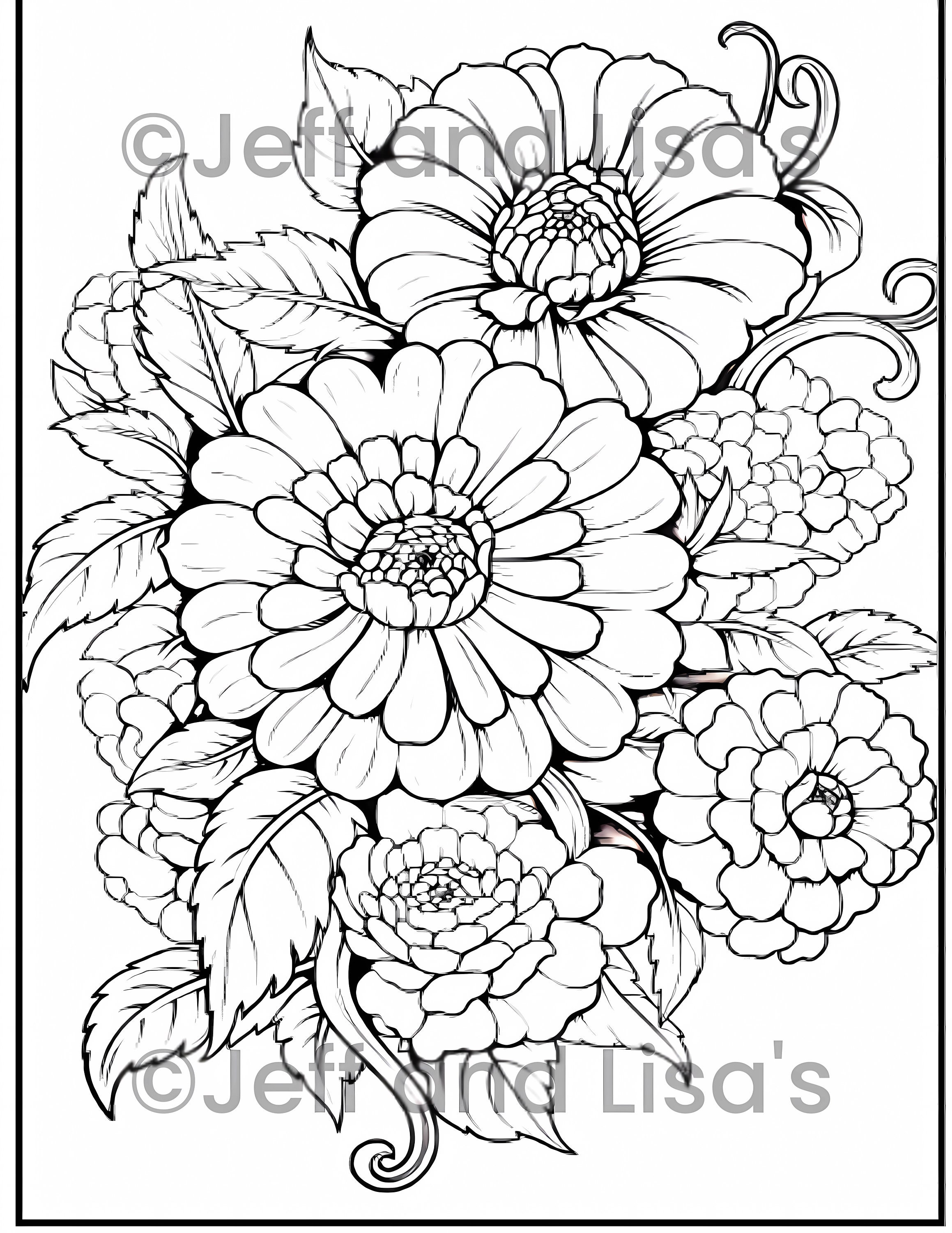 Stress Relief Flower Coloring Book For Adults, Book by Callisto Publishing, Official Publisher Page