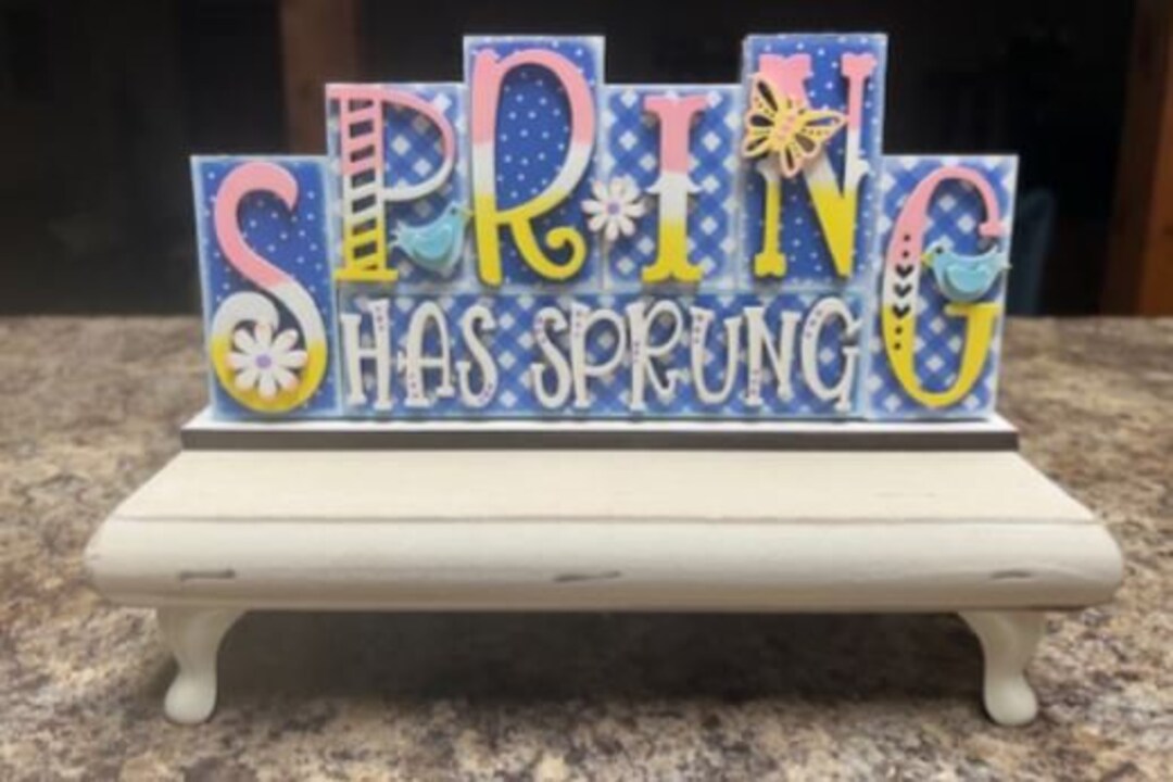 Spring Has Sprung Word Block, DIY Word Block Letter Sets, DIY Wood Kits ...