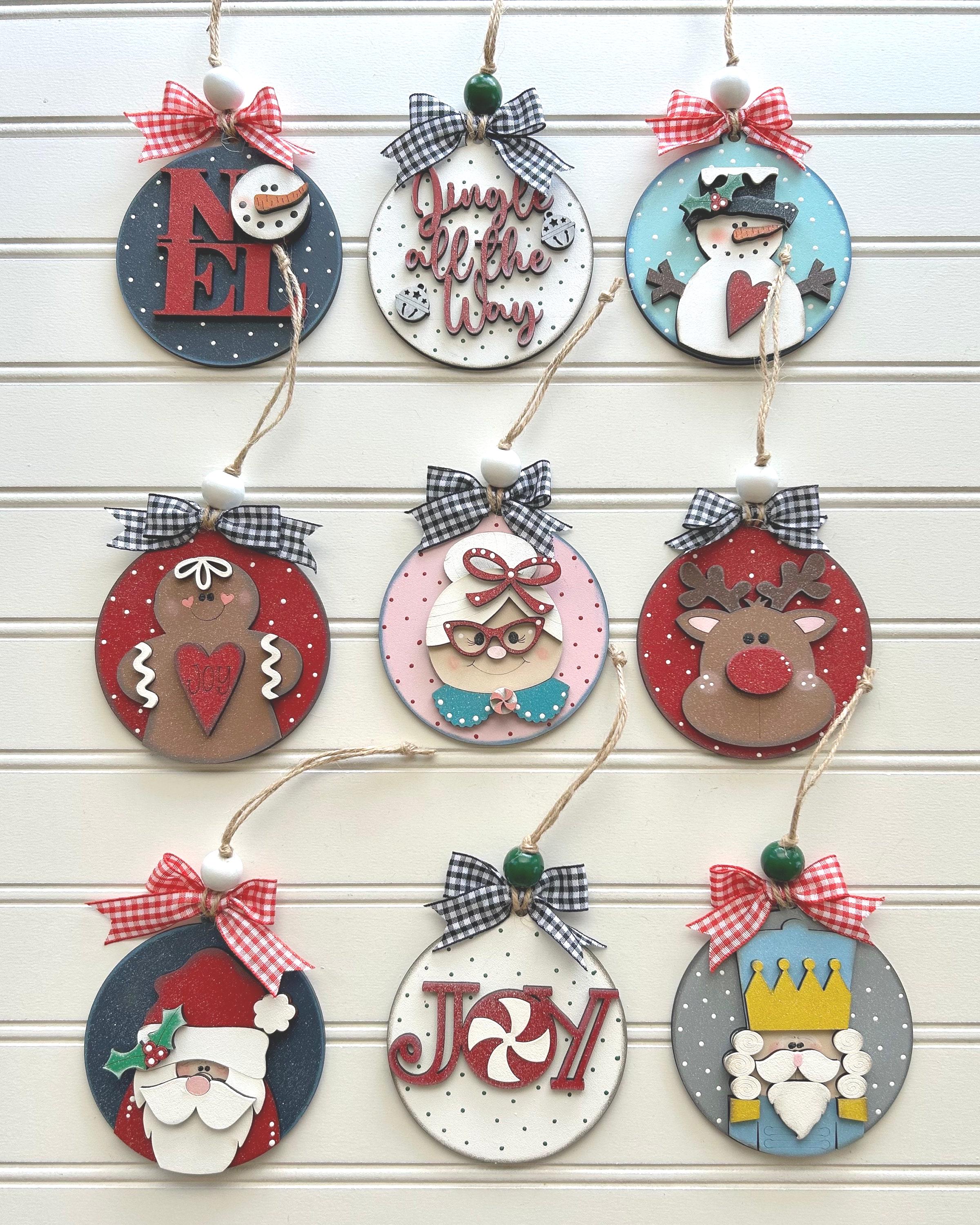 176 PCS Wooden Christmas Ornaments DIY Kit - Unfinished Wood Slices, Bells, Color Pens For Kids Crafts & Tree Decor - View #5