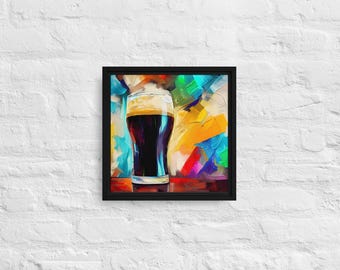 Pint of Guinness framed canvas print