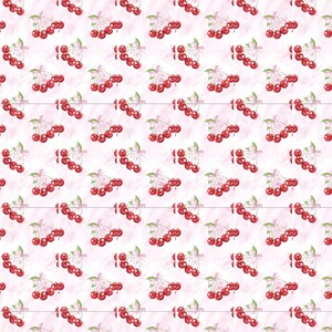 Cherry with kawaii cute bows print patttern download