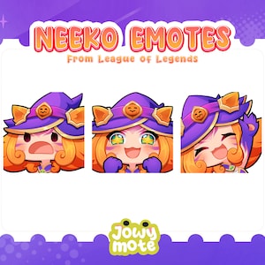 Bewitching Neeko pack emote pack inspired by League of Legends for Twitch Discord and Kick great for halloween