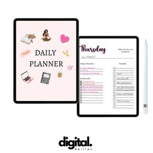 2023 Digital Planner | Daily planner | Ipad planner | Goodnotes Planner | Notability planner | Simple planner | Undated Planner | To-do-list