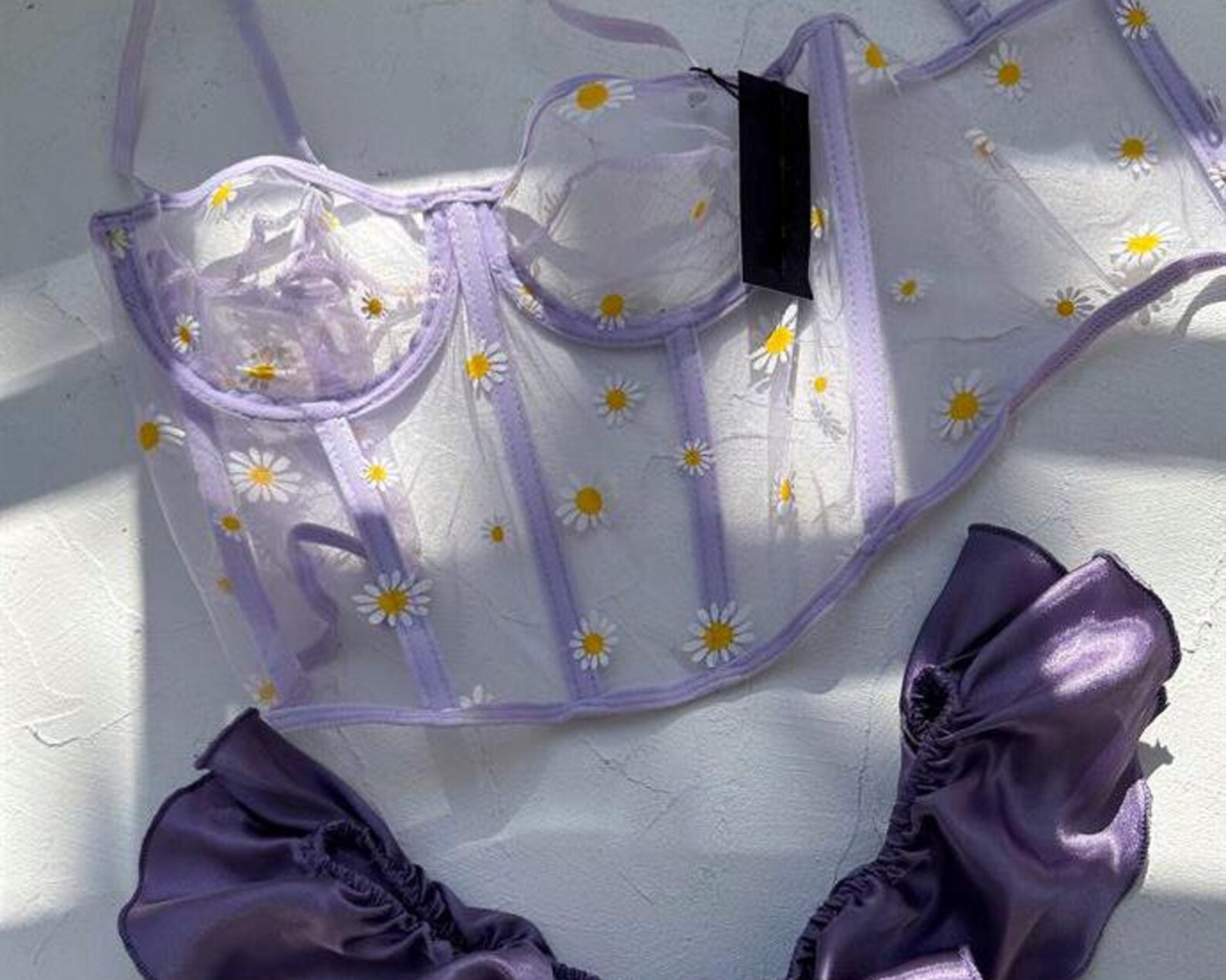Fabulous Purple Satin Bra Panty Set Ladies-Girls-Women-Online