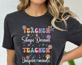 Motivational T-shirt for teacher Motivational shirt Retro shirt teacher Gift for kindergarten Motivational Gift for New teacher T-Shirt