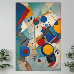 Cubist Style Artwork | Vibrant Geometric Shapes | Contemporary Wall Art | Modernist Inspired | Dynamic Abstract Composition