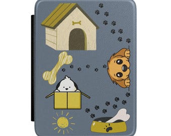 Funda para Kindle de piel sintética para amantes de los perros