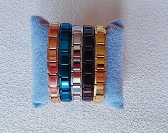 Italiaanse bedelarmband in effen kleur, Italiaanse bedelarmbanden 18 schakels