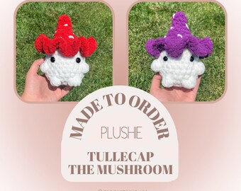 Tullecap the Mushroom Crochet Plushie [Made to Order], Amigurumi Stuffed Animal