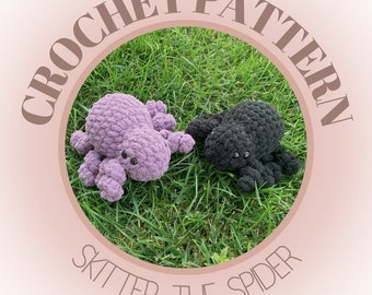 Skitter the Spider Crochet Pattern PDF Download Beginner-Friendly No-Sew Amigurumi