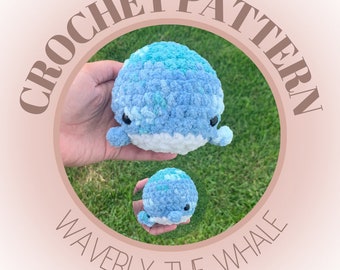 Waverly the Whale Crochet Pattern PDF Download Beginner-Friendly No-Sew Amigurumi