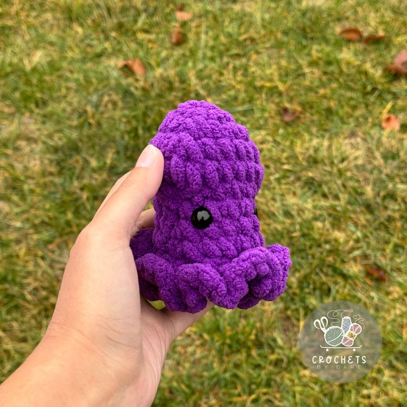 Mini Squid Crochet Plushie made to Order, Amigurumi Stuffed Animal ...