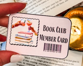 Book Club Member Card Vinyl Sticker | Book Club Gift | Kindle Sticker | Reading Laptop Decal | Bookish Gift | BookTok | Kindle Accessories