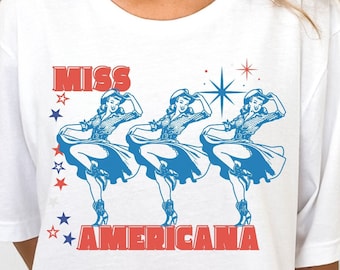Miss Americana Cowgirl T Shirt | Lover Era | Cruel Summer Shirt | USA Graphic T Shirt | Fourth of July Shirt | Eras Shirt | Patriotic Shirt