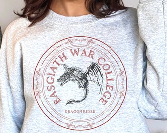 Basgiath War College Crewneck | Vintage Unisex Gildan Sweatshirt | Fourth Wing | Fantasy | Iron Flame | Dragon Rider | Bookish | Book Tok