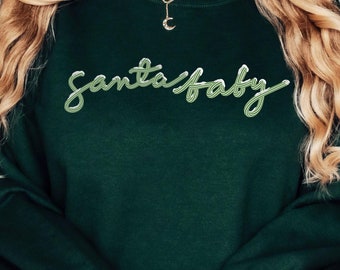 Santa Baby Unisex Gildan Crewneck | Christmas Sweater | Retro Xmas Pullover Sweatshirt | Festive Holiday Party Outfit | Cozy Winter Sweater