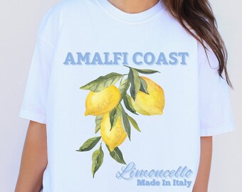 Amalfi Coast Limoncella T-Shirt | Made in Italy | Comfort Colors | Italian Lemon Design | Vintage Fruit Trendy Graphic Tee | Lemon Shirt