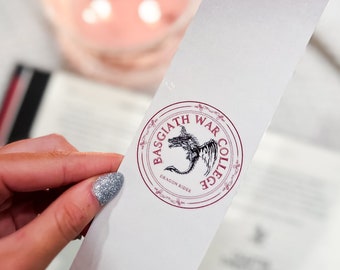 Basgiath War College Bookmark | Fourth Wing | Booktok | Fantasy | Bookish Gift | Dragon Rider | Smut Bookmark | Handmade Laminated Bookmark