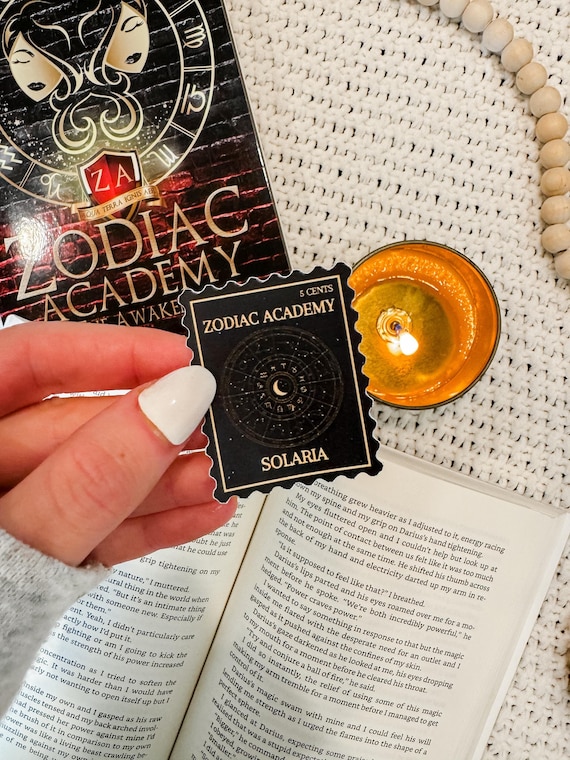 Zodiac Academy Postage Stamp Sticker | Kindle Sticker | Laptop Decal | Bookish Gift | Fantasy Book Sticker | Dark Academia | Smut | BookTok