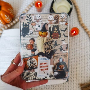 Vintage Halloween Kindle Insert | Spooky Books | Fall Aesthetic Kindle ...