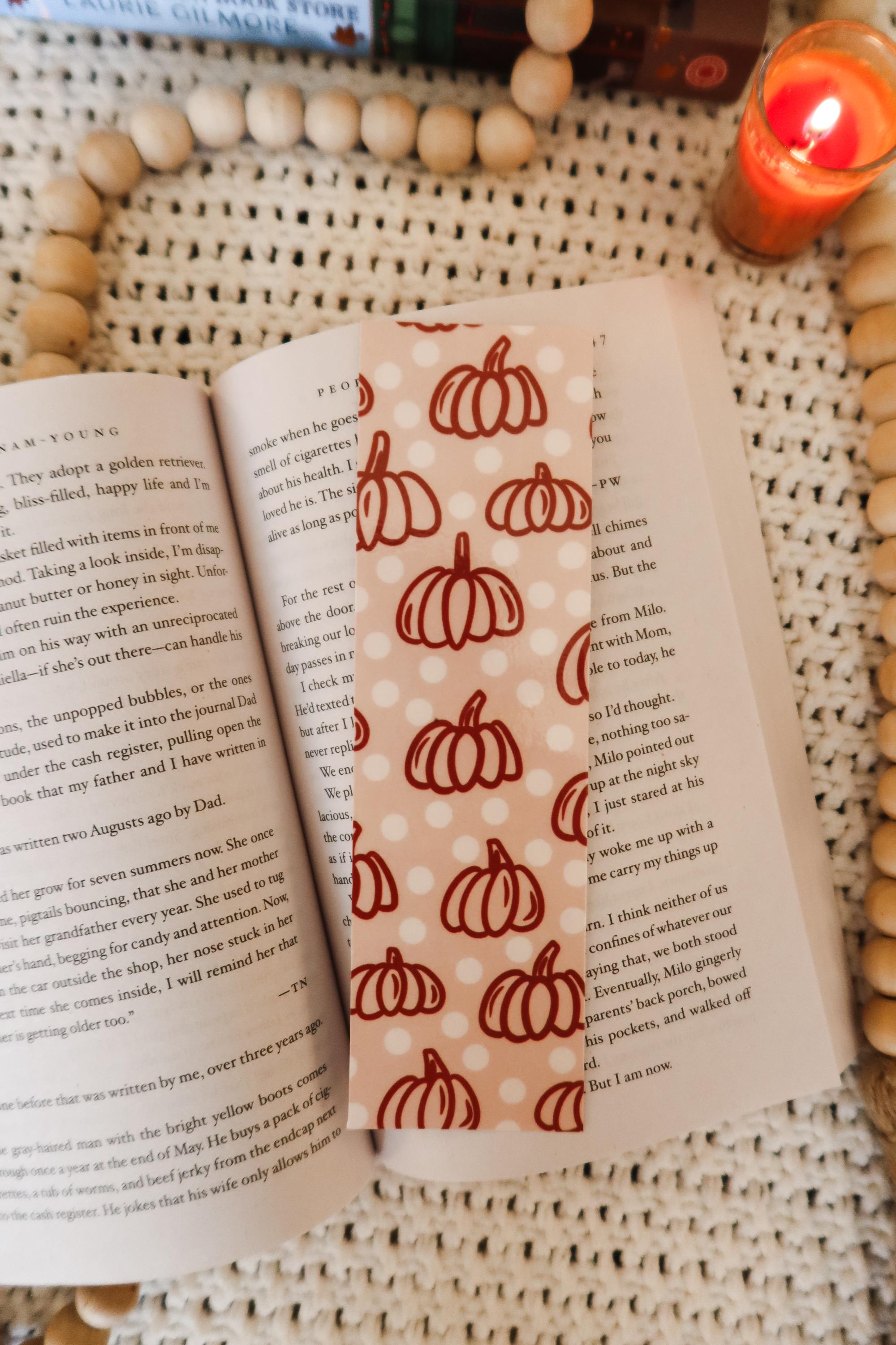 Autumn Bookmark Set | Handmade Laminated Fall Bookmarks | Pumpkin ...