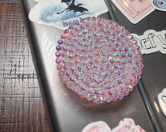 Handmade Bedazzled Phone Grip, Kindle Grip, Booktok, Rhinestone, Bling, Custom Phone Stand, Kindle Accessory, Phone Charm, Griptok
