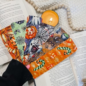 Halloween Handmade Watercolor Bookmarks | Skeleton | Bats | Spooky | Bookish | Book Tok | Gift for Reader | Fall Aesthetic | Book Lover