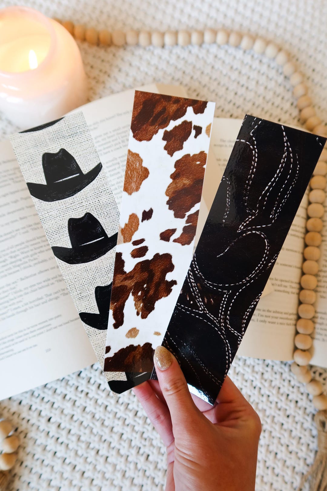 Western Aesthetic Bookmark Set | Cowboy Romance Reader | Handmade ...