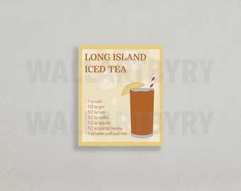 Long Island Iced Tea Cocktail Wall Print