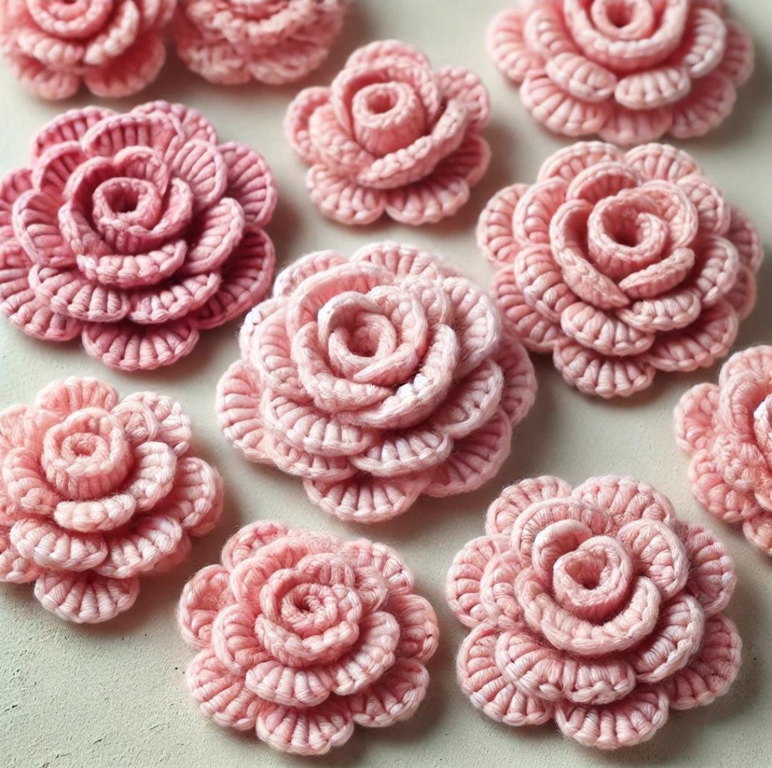 Pink Crochet Roses Pink Rose Crochet Flower Pattern Amigurumi Digital PDF Pattern - Etsy