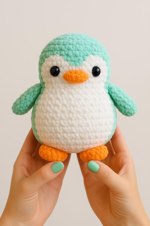 Patrón de pingüino de crochet Tutorial en PDF de amigurumi de