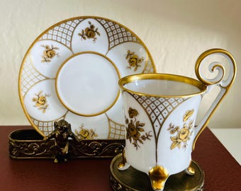 Edelstein Bavaria Gold Plated Teacup and Saucer
