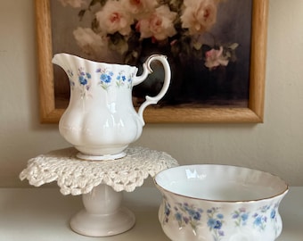 Royal Albert Morning Glory Cream and Sugar Set