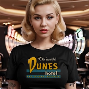 Nostalgic Vegas Casino T-Shirt, Retro Dunes Graphic Tee, Vintage Las Vegas Shirt, Classic Casino Style Shirt, Old Vegas Look