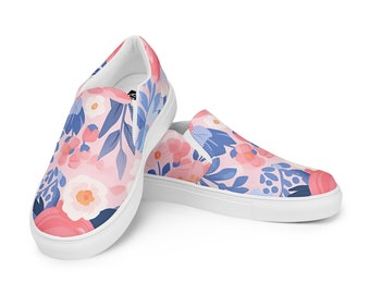 Women’s Cute Slip-On, Canvas shoes, Pink & Violet