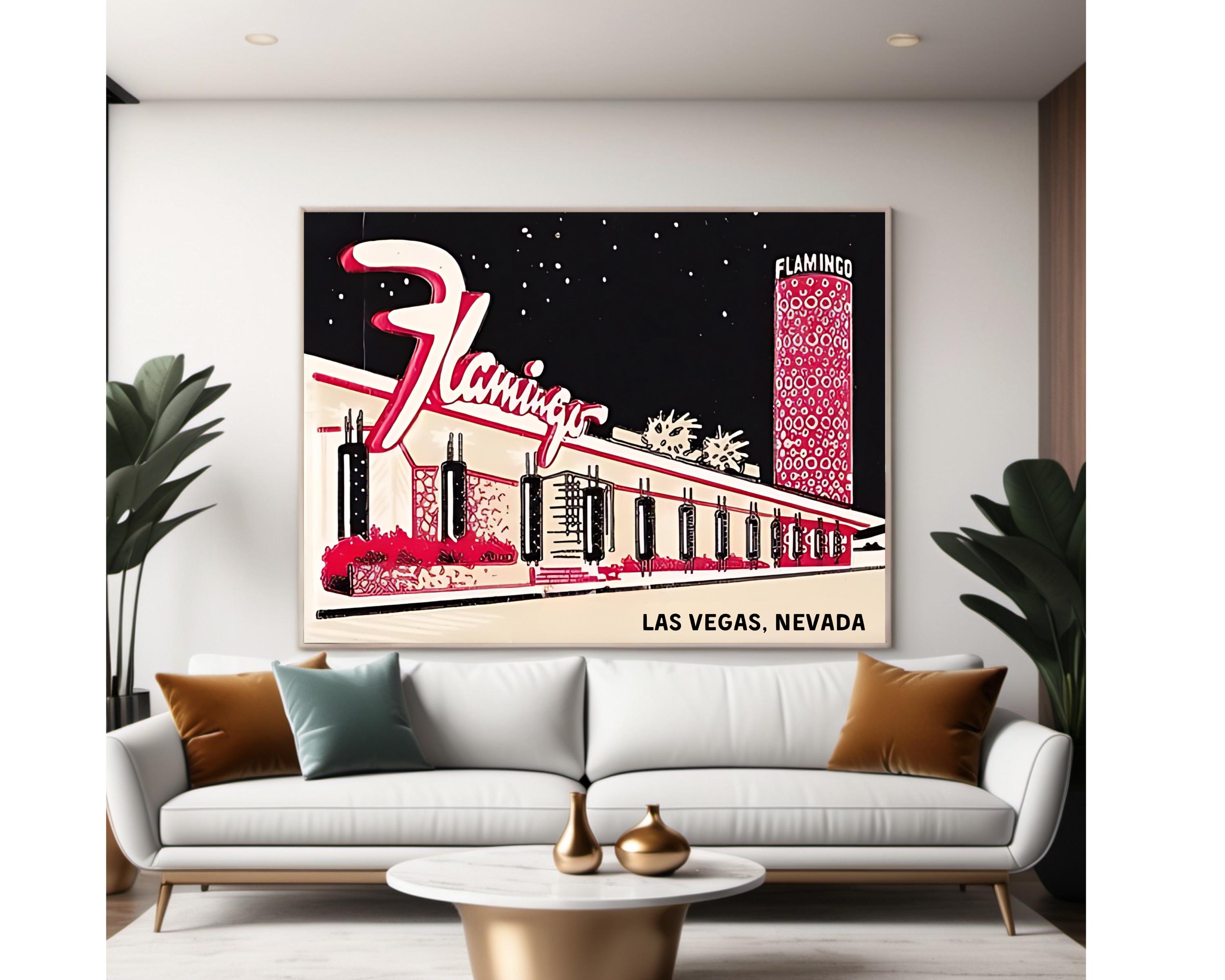 T-shirt Unisexe Flamingo Casino Las Vegas - Marque Double Fantasy Tees - Neuf Avec étiquettes