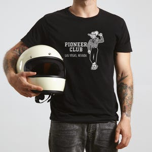 Vintage Pioneer Club Las Vegas T-Shirt: Retro Vegas Vic Graphic Tee