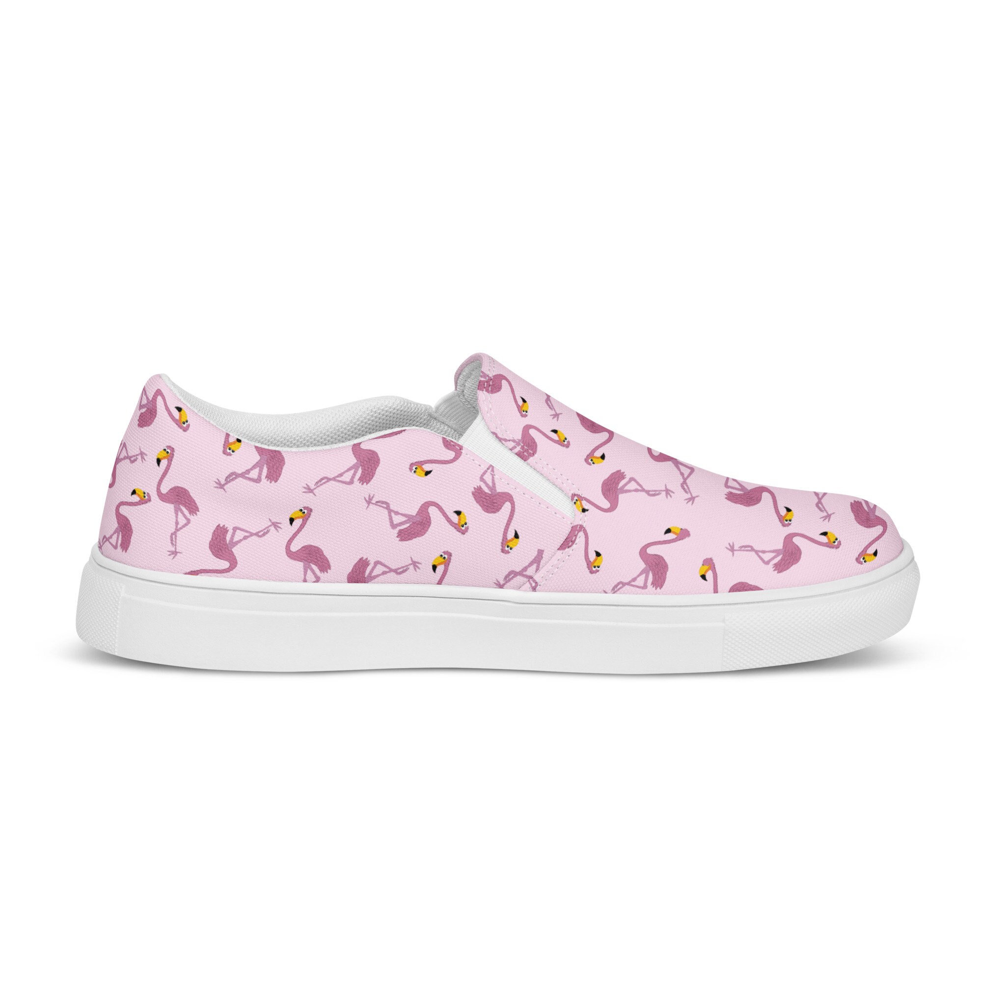 Pineapple Flamingo Print Canvas Shoes