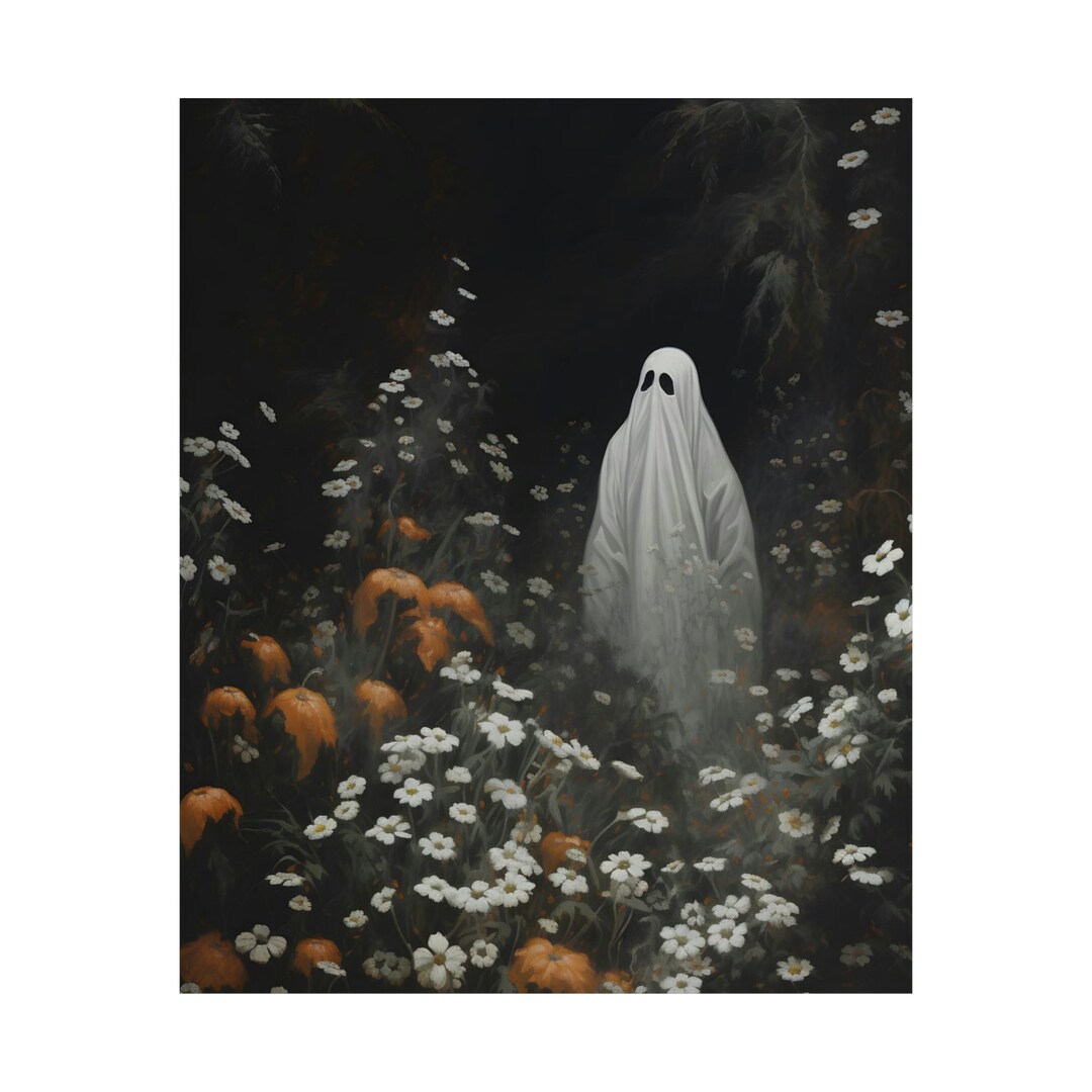 BOHO Ghost Wall Art Retro Night Print Vintage Spooky - Etsy