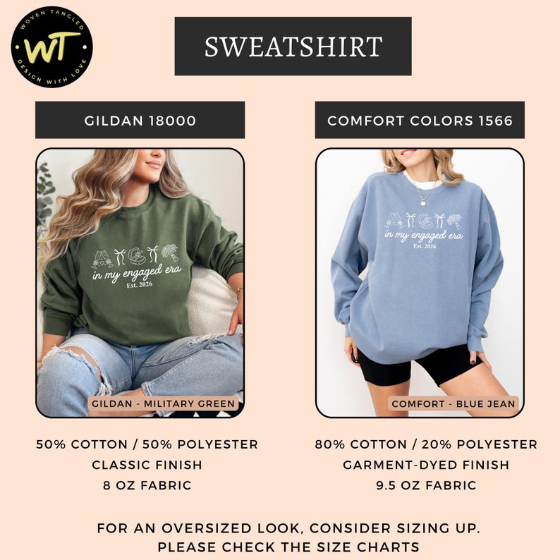 In My Engaged Era Sweatshirt, Comfort Colors® Custom Coquette Bride To Be Crewneck, Wedding Newly Engagement Gift For Fiancee, Bridal Shower image 2