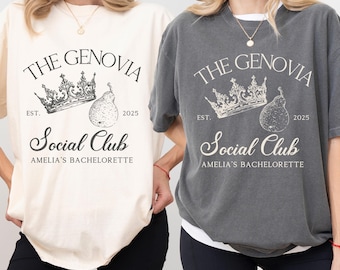 Comfort Colors Custom Genovia Bachelorette Shirt, Maid of Honor Shirt, Bachelorette Party Matching Outfits, Princess Diaries Bridal Party