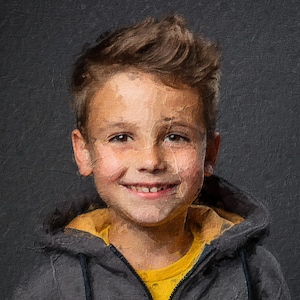 Portrait d'enfant personnalisé à partir d'une photo, portrait personnalisé à offrir. Portrait personnel stylisé à l'huile pour la fête des grands-parents, des mères et des pères image 5