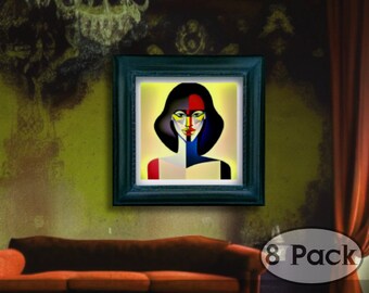 Sensual female painting printable wall art female portrait for living room female abstract art gift for bedroom female print. 8x4K Vol  2